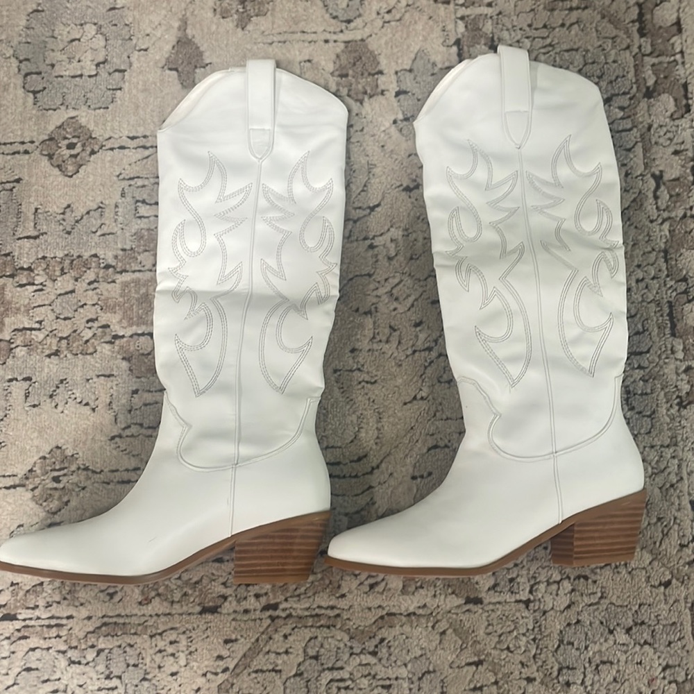 White cowboy boots